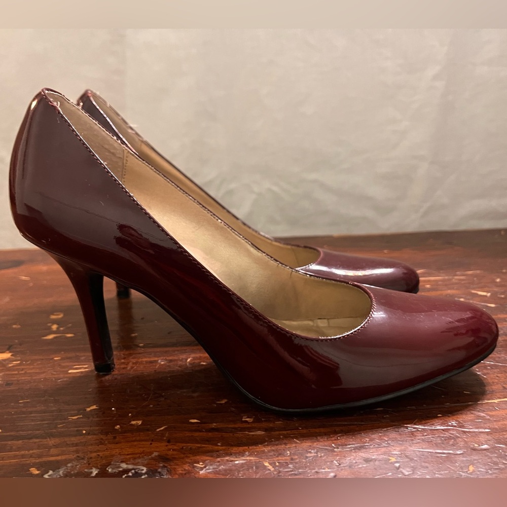 Red Nine West Heels Pumps Business Casual